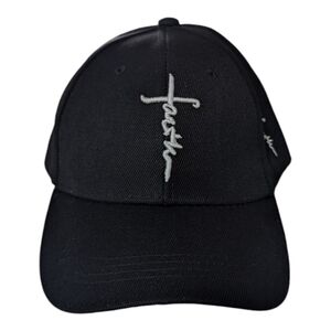 Unisex men women Faith Black Baseball Cap hat adjustable strap NEW a-004